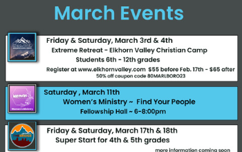 Marlboro Christian Church March Events